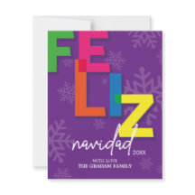 Feliz Navidad colourful christmas