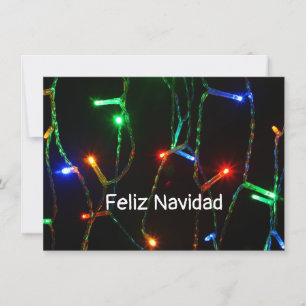 "Feliz Navidad" colourful Christmas lights Card