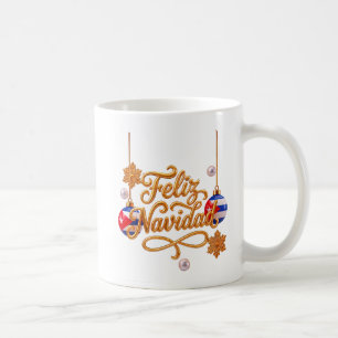 Feliz Navidad Cuba Gold Christmas Coffee Mug