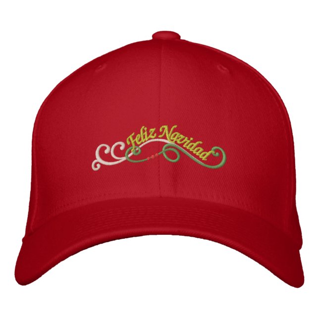 Feliz Navidad Embroidered Hat (Front)
