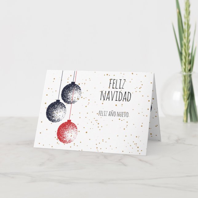 Feliz Navidad, Feliz Año Nuevo Holiday Card (Front)