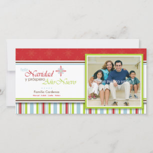 Feliz Navidad (Flor) Holiday Card