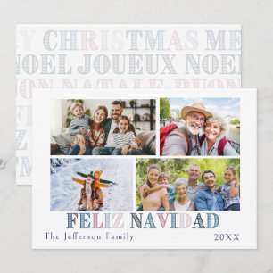 Feliz Navidad Four Photo Card