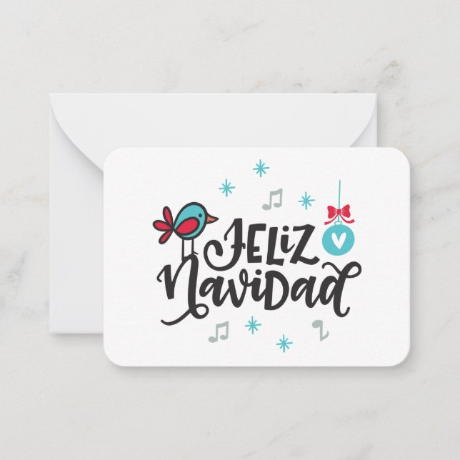 Feliz Navidad Gift Enclosures Card (Front)
