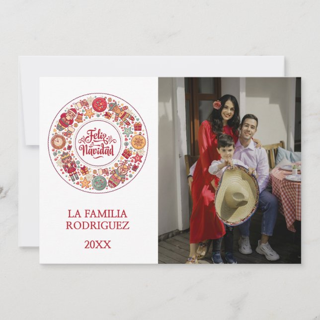 Feliz Navidad Holiday Card (Front)
