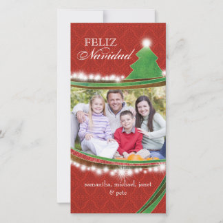 Feliz Navidad Joyous Christmas Family Photo Holiday Card
