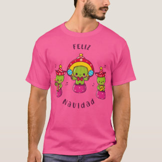 Feliz Navidad Kawaii Cactus T-Shirt