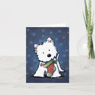 Feliz Navidad KiniArt Westie Christmas Cards