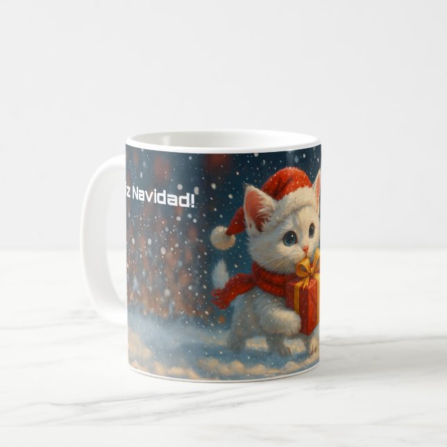 Feliz Navidad - Kitten - Gift - Mug (Front Left)