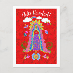 Feliz Navidad Lady of Guadalupe  Postcard