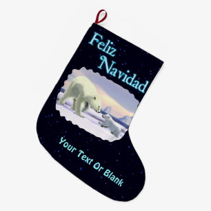 Feliz Navidad - Mama Nose Best Large Christmas Stocking
