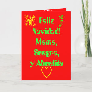 Feliz Navidad! Mama,Suegra,y Abuelita Holiday Card