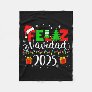 Feliz Navidad Matching Family Spanish Christmas Me Fleece Blanket