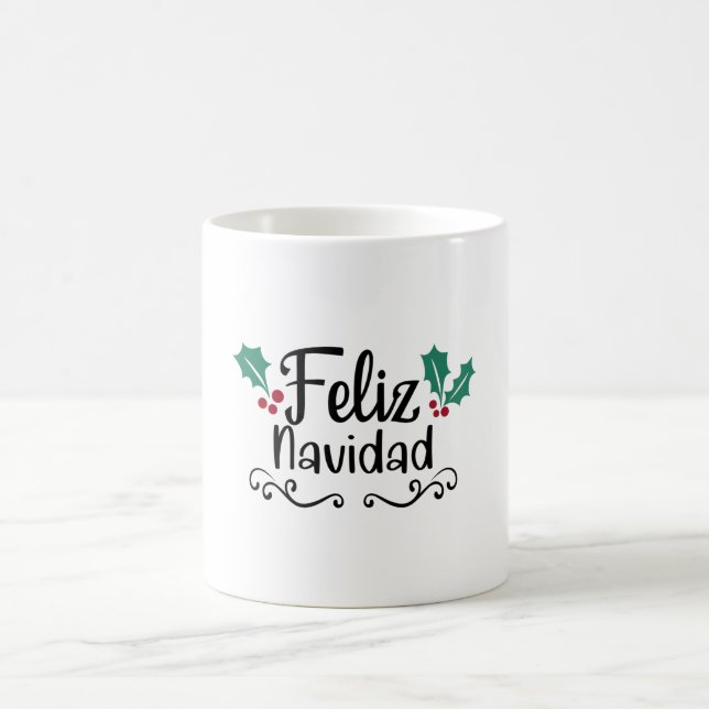 Feliz Navidad Merry Christmas Coffee Mug (Center)
