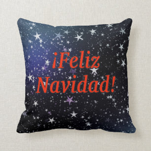 ¡Feliz Navidad! Merry Christmas in Spanish rf Cushion