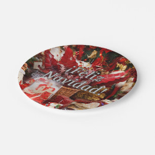 ¡Feliz Navidad! Merry Christmas in Spanish wf Paper Plate