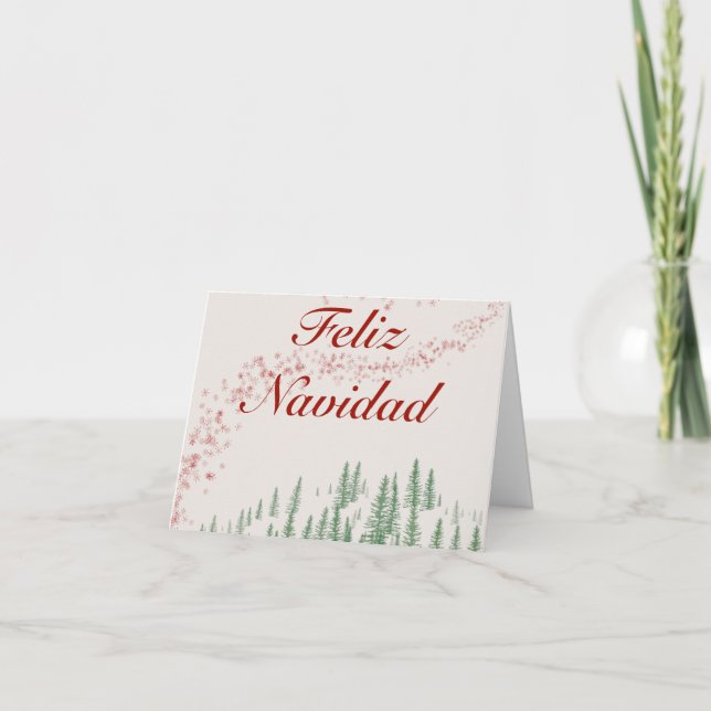 Feliz Navidad, Merry Christmas Note Cards (Front)