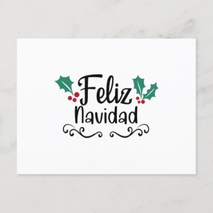 Feliz Navidad Merry Christmas Postcard