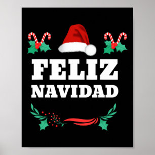 Feliz Navidad Mexican Christmas Spanish Xmas Poster