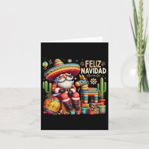 Feliz Navidad Mexican Funny Christmas Santa Festiv Card