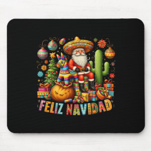 Feliz Navidad Mexican Funny Christmas Santa Festiv Mouse Mat