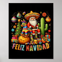 Feliz Navidad Mexican Funny Christmas Santa Festiv