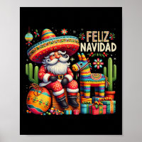 Feliz Navidad Mexican Funny Christmas Santa Festiv