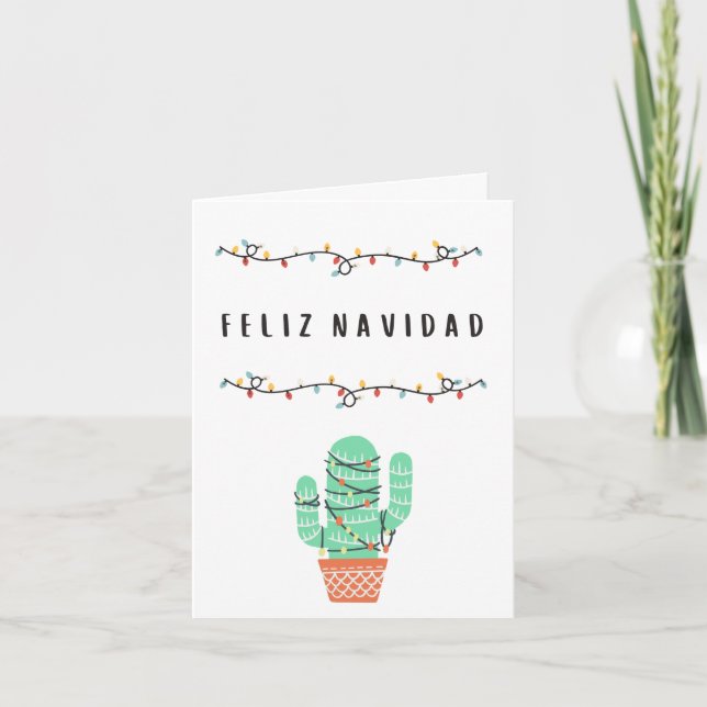 Feliz Navidad Mexican Spanish Christmas Card (Front)