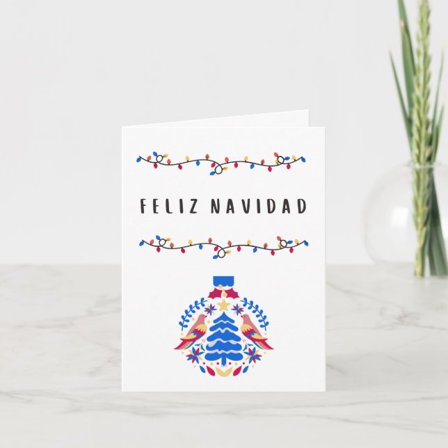 Feliz Navidad Mexican Spanish Christmas Card (Front)