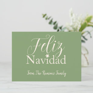 Feliz Navidad  Modern Christmas Family Greeting  Invitation