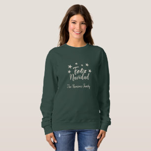 Feliz Navidad  Modern Christmas Family  Sweatshirt