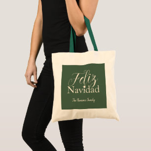 Feliz Navidad Modern Christmas Party Tote Bag
