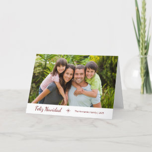 Feliz Navidad Modern Family Photo Christmas Holiday Card