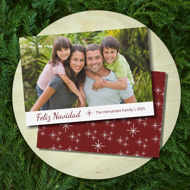 Feliz Navidad Modern Family Photo Christmas Holiday Card (Creator Uploaded)