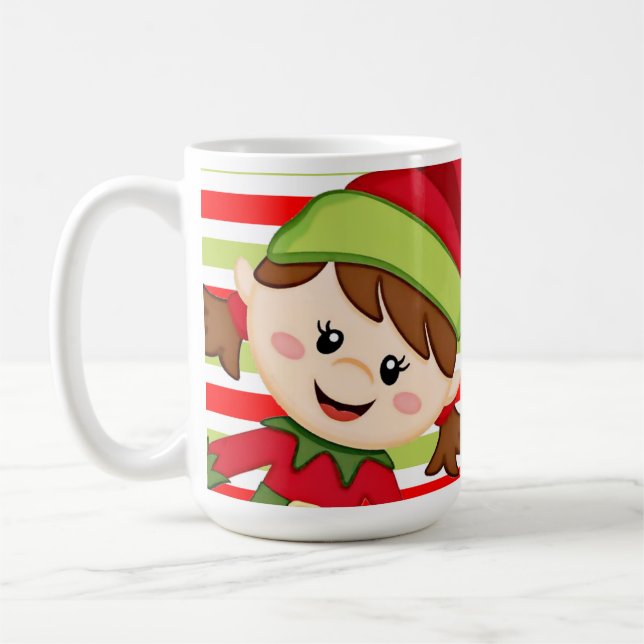 "Feliz Navidad" Mug, 15 oz Coffee Mug (Left)