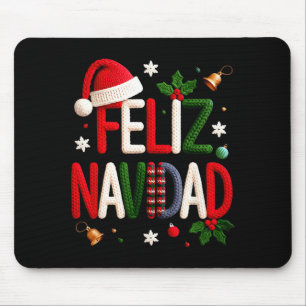 Feliz Navidad Pajamas Spanish Mexican Christmas Bo Mouse Mat