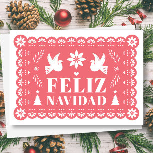 Feliz Navidad Papel Picado Style Christmas Card