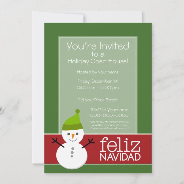 Feliz Navidad - Party Invitation (Front)