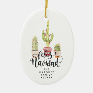 Feliz Navidad Personalised Christmas Ornament