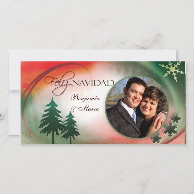 Feliz Navidad Photo Card Template (Front)