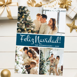 Feliz Navidad Photo Collage Holiday Card