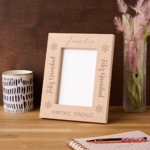Feliz Navidad Photo Spanish Holidays  Etched Frames