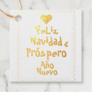 Feliz Navidad Photo Spanish Xmas Holidays Favour Tags