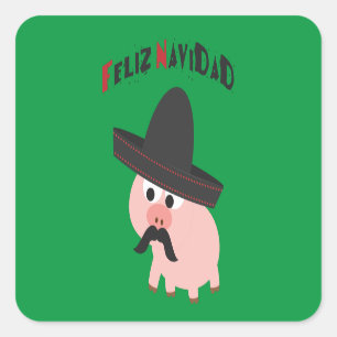 Feliz Navidad! Pig Sticker