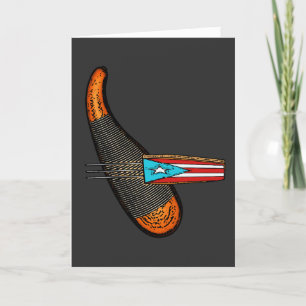 Feliz Navidad Puerto Rican Flag Guiro Boricua Thank You Card