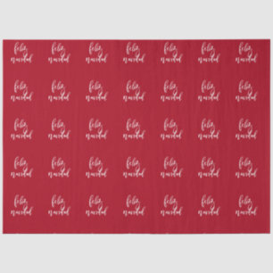 Feliz Navidad Red and White Christmas  Tissue Paper