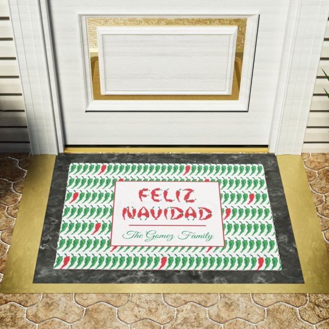 Feliz Navidad Red Chile Pepper Doormat (Creator Uploaded)
