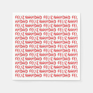 Feliz Navidad Red Chile Pepper Napkin