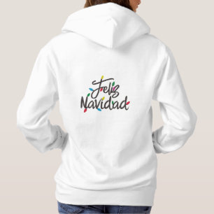 Feliz Navidad Retro Christmas Lights Holiday Hoodie