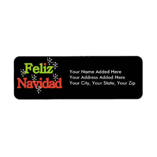 Feliz Navidad Return Address Labels